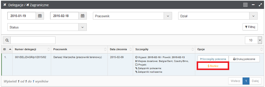 Rozliczenie delegacji zagranicznej
