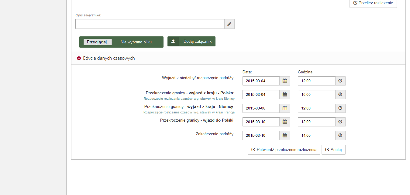 Przeliczenie rozliczenia delegacji zagranicznej